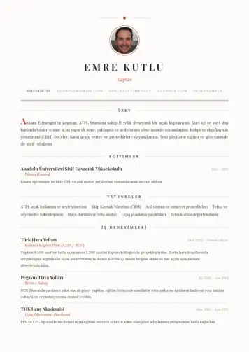 Kaptan Cv Örnekleri cv indir